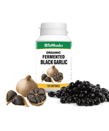 PHARMAKON Organic Aged Black Garlic Bioavailable Soft Capsules Wholesome Reduced Odor 120 Count
