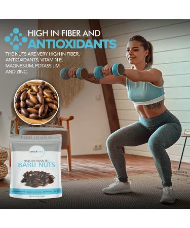 Organic Baru Nuts: 12oz Resealable Bag | Roasted, Unsalted, Non-GMO, Gluten Free | Delicious & Healthy Crunchy Snack - Buy Online on GoSupps.com