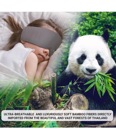Sleepy Panda Bamboo Sleep Mask - 100% Blackout Luxury Eye Mask for Side, Back, & Front Sleeping - Includes Bonus Ear Plugs - Buy Online on GoSupps.com