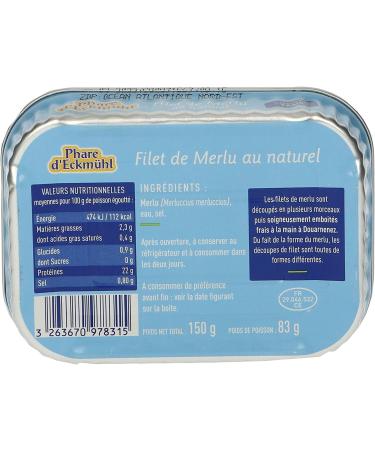 Phare d'Eckm hl - Natural Hake Fillet - 150g - Buy Online on GoSupps.com