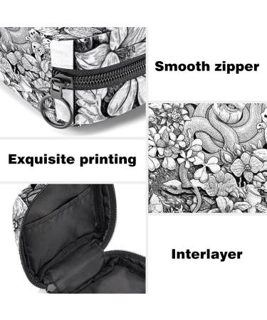 Snake Flower Menstrual Storage Bag - Portable Nylon Oxford Cloth Pouch for Pads & Cups - Multicoloured - Buy Online on GoSupps.com