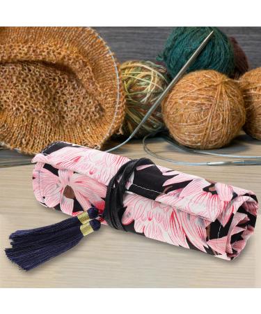 COHEALI Knitting Needles Case & Crochet Hooks Storage Bag - Pink 39.5X18cm - Buy Online on GoSupps.com