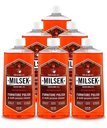 Milsek Furniture Polish HO-6 Furniture Polish & Multi-Purpose Cleaner Holiday Oil 12-oz. - Quantity 6