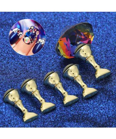 Buy Nail Tip Holder Stand - Crystal Base DIY Nail Art Display | Colorful Magnetic Fake Nail Practice for Salon Manicure - Buy Online on GoSupps.com