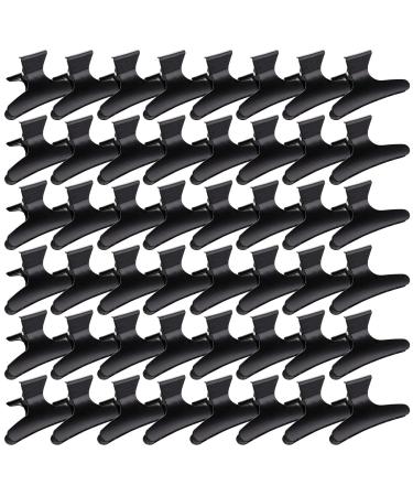 Yarlung 48 Pack Butterfly Hair Clamps Hair Claw Clips Salon Hair Barrettes for Styling Sectioning Cutting and Coloring Black