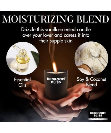 Bedroom Bliss Lovers Massage Candle - Indulge in Vanilla Aroma for Romantic Nights | International Shipping Available - Buy Online on GoSupps.com