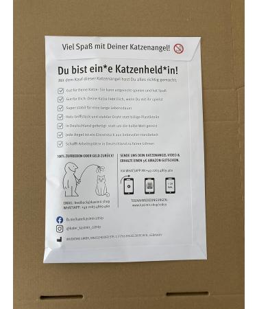 Premium Federwedel Cat Toy - Handmade in Germany | Sustainable Beech Wood & Natural Feathers for Eco-Friendly Cat Fishing - Buy Online on GoSupps.com