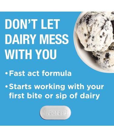 Lactaid Fast Act Lactose Intolerance Relief Caplets with Lactase Enzyme 96 Count & Fast Act Lactose Intolerance Chewables with Lactase Enzymes Vanilla 60 Count (Pack of 1) - Buy Online on GoSupps.com