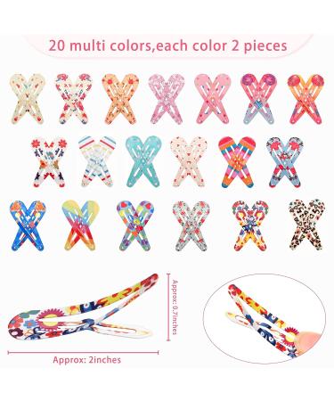120 Pcs 2 Inch Metal Barrettes Snap Hair Clips - Cute Candy Color Hair Pins for Girls, Teens, and Women - 40 Assorted Colors - Perfect for Birthday Party Gifts - Buy Online on GoSupps.com