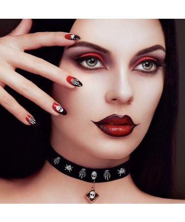 60-Piece Antique Silver Skull Nail Charms Set - 3D Spider & Skeleton Hand Design with Rhinestones for Nail Art & Cellphone Decoration - Buy Online on GoSupps.com