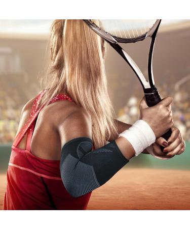 Buy 2 Pairs Tennis Elbow Braces for Tendonitis - Elbow Sleeve Grey Medium - International Shipping - Buy Online on GoSupps.com