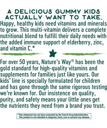 Nature's Way Kids Happy & Healthy Multi Gummies - Blue Raspberry, Ages 2+, 60 Count - Buy Online on GoSupps.com