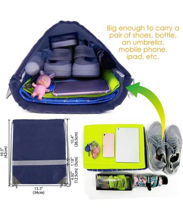 BeeGreen 20|30|50 Pieces Drawstring Backpacks Bags for Gym Sport Trip  DIY Reflective String Bags Cinch Sacks Navy 20 - Buy Online on GoSupps.com