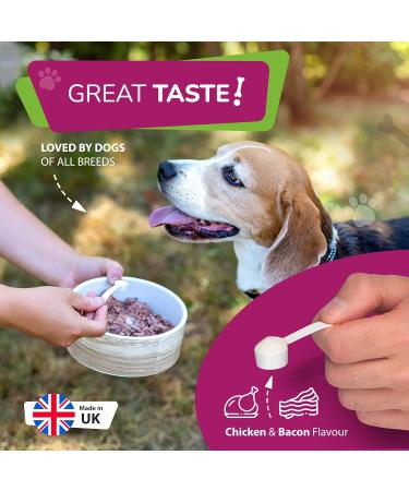 Chicken & Bacon Flavour Probiotic Powder for Dogs | Digestive Supplements by Furever Friendz | Gluten & Dairy-Free | 100g - Buy Online on GoSupps.com