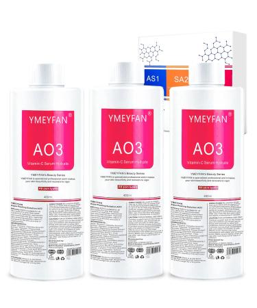 AO3 Aqua Peeling Solution pour Hydra Machine Faciale Hydrog ne et Oxyg ne Professionnelle S rums Hydratants pour le Nettoyage du visage (400 ml/Bouteille)