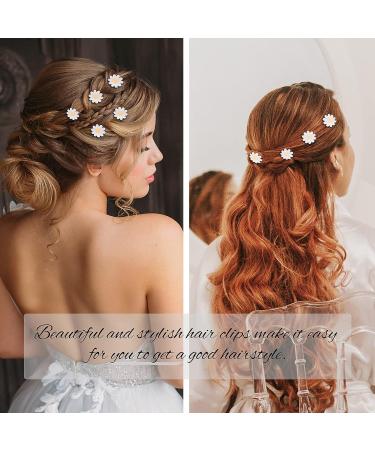 YISSION 20Pcs Mini White Daisy Flower Hair Clips for Girls & Women - Cute Wedding Hair Barrettes - Buy Online on GoSupps.com
