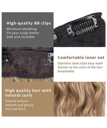 MaopaoBeauty 20 Clip in Curly Hair Extensions - 4PCS Natural Thick Hair Pieces (Reddish Brown Mixed Ash Blonde) - Buy Online on GoSupps.com