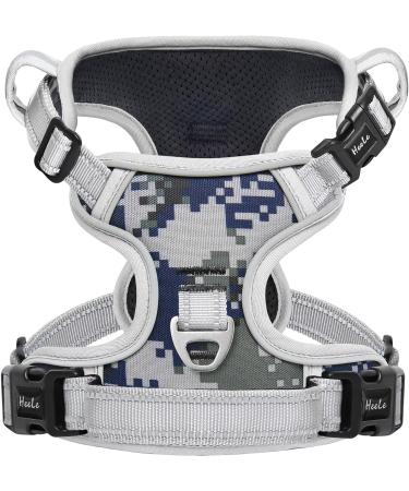 Buy Heele Adjustable Reflective Dog Harness for Large Dogs - Anti-Pull Padded Handle Camouflage Gray (43-86cm) | International Shipping Available - Buy Online on GoSupps.com