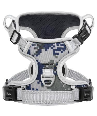 Heele dog crockery dog harness for small dogs release on the neck front back clips clips Hinged harness.