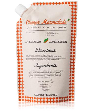 Ecoslay Orange Marmalade Curl Definer Gel for Wavy  Curly  Coily and Kinky Hair  Long-lasting hold  16 oz