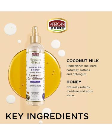 African Pride Coconut Milk & Honey Leave-In Conditioner - Hydrates & Softens Natural Hair, 8 oz - Buy Online on GoSupps.com
