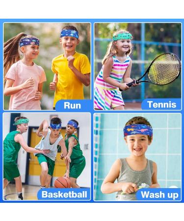 4-Pack Children's Breathable Headbands - Sporty Cartoon Style for Running Jogging Biking & Training - Buy Online on GoSupps.com