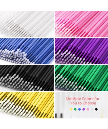 Annhua 600Pcs Disposable Micro Applicator Brushes for Makeup, Eyelash Extensions, Dental Care - Pink Blue Purple Mix - Buy Online on GoSupps.com