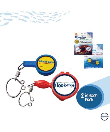 HOOK-EZE Knot Tying Tool for 4 Fishing Poles | Line Cutter | 2 Sizes | Saltwater, Freshwater, Bass, Kayak, Ice Fishing | Red & Blue - Buy Online on GoSupps.com