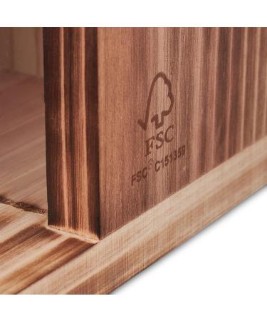 Relaxdays Squirrel Feeder - FSC-Certified Natural Wood, Folding Roof, Ventilation Holes - Hanging Feeding Station - Buy Online on GoSupps.com