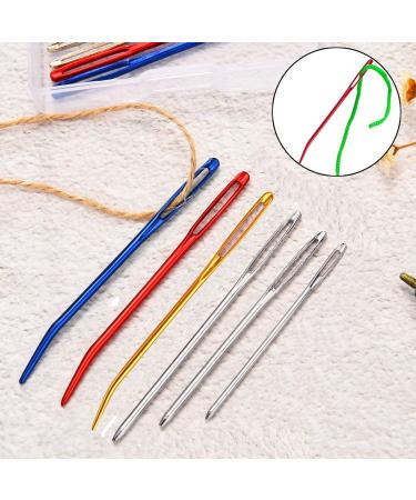 18 PCS Metal Bent Tip Tapestry Needles for Yarn Knitting Crochet - Large Eye Blunt Needles for Sewing and Weaving - Buy Online on GoSupps.com