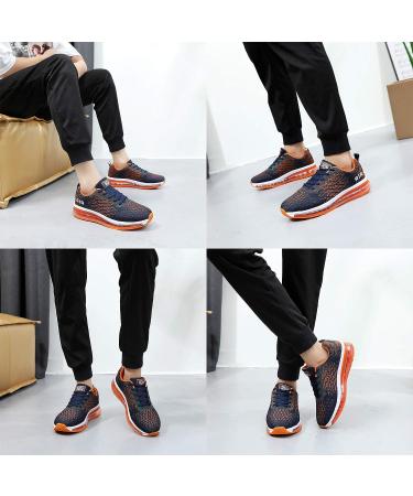 Azooken Men's Tennis Shoes | Breathable Lightweight Sports Footwear - Size 10 Orange - Buy Online on GoSupps.com