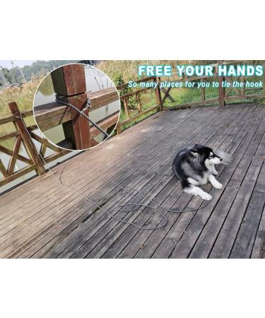 YUCFOREN Check Cord/Tie Out Long Rope Leash for Dog Training 15FT Obedience Recall Training Agility Lead for Large Medium Small Dogs Great for Training Camping Playing Backyard 15FT Black Blue - Buy Online on GoSupps.com