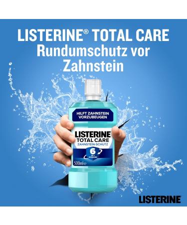 Buy Listerine Total Care Tartar Protection Mouthwash 500ml - 6-in-1 Antibacterial Formula for 24h Fresh Breath & Gum Health - Buy Online on GoSupps.com