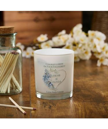 Personalised Candle Gift for Engagement Couple with Palm Tropical Heart (Sea Breeze) - Buy Online on GoSupps.com