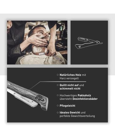 Precise Premium Rasier Knife Set with Leather Etui & Replacement Blades | BEARDO - Ideal for Shaving | International Shipping Available - Buy Online on GoSupps.com