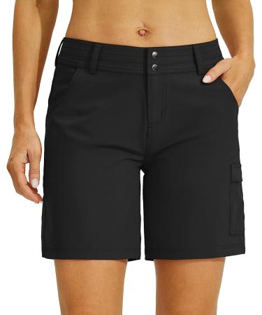 Willit Women's Golf Hiking Shorts - Cargo Quick Dry Athletic Shorts, Black, Size 12 - Buy Online on GoSupps.com