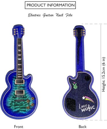 2 Styles Guitar Shaped Nail Files (Pack of 4) - Double-Sided Emery Board 6 inches - Buy Online on GoSupps.com