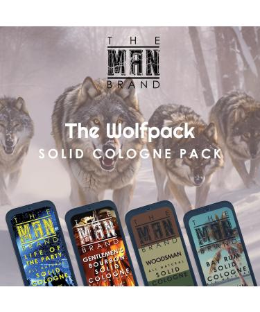 Solid Cologne Set with Bay Rum Solid Cologne Bourbon Solid Cologne Woodsman and Life of the Party Solid Cologne - (Wolfpack Solid Cologne Sampler - 4 Pack - 0.75 oz each) The Wolfpack - Buy Online on GoSupps.com