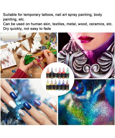DIY Body Painting Liquid Pigment Set - 12 Bottles | Safe Water-Based Paint for Creative Skin Art & Stage Use - Buy Online on GoSupps.com