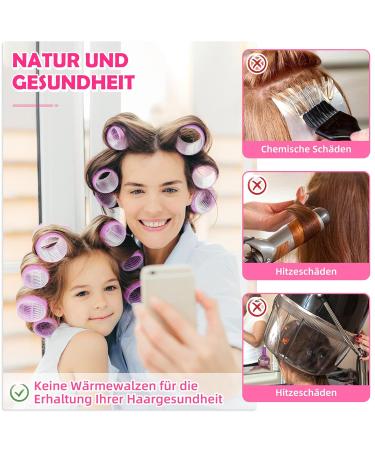 Aulese 30-Piece Curlers Set - Heatless Large Curling Winder Self-Adhering Velcro Hair Rollers with Clips for Professional Styling - Perfect for Gorgeous Curls! - Buy Online on GoSupps.com