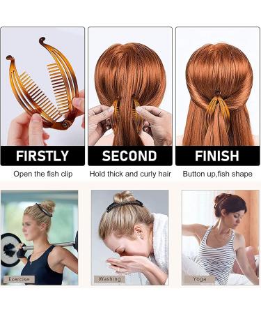 10-Piece Banana Hair Clip Set | Large Double Ridge Clips for Long Hair | Perfect Banana Ponytail Holders for Women & Girls - Buy Online on GoSupps.com
