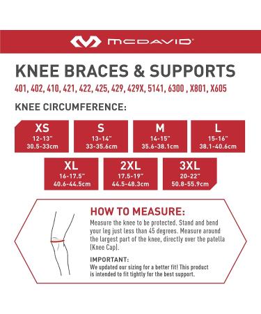McDavid Knee Pad with Gel Insert | Impact Absorption Compression Sleeve for Sports & Activities | Left/Right Large Knee Support - Buy Online on GoSupps.com