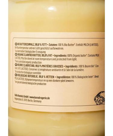 KoRo - Beurre clarifi bio (Ghee) 6 x 420 g Pack de 6 - Buy Online on GoSupps.com