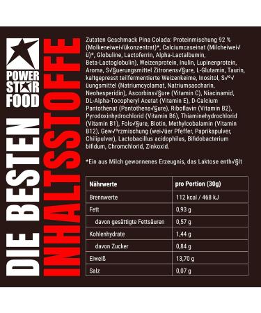 Powerstar Super Hi Pro 128 | Multi-Component Protein Powder Pina Colada 1kg | 79% Protein | Muscle Building & Weight Loss Shake - Buy Online on GoSupps.com