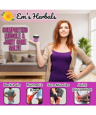 Em's Herbals, Joint & Muscle Care Salve - Amplified Arnica Salve Made with Menthol Crystals, and Effective Essential Oils to Penetrate Deep into Muscles, Joints, and Back Discomfort (2 oz) 2 Ounce (Pack of 1) - Buy Online on GoSupps.com