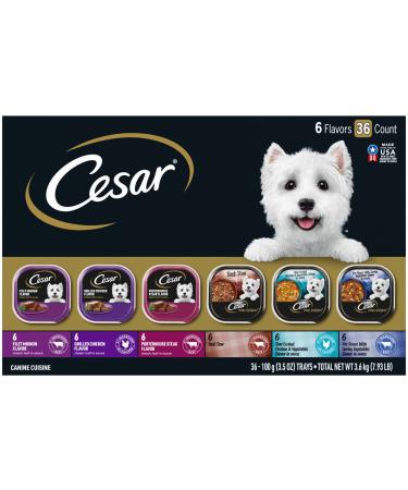 Cesar Gourmet Wet Dog Food Variety Packs  36 Trays Classics & Home Delights