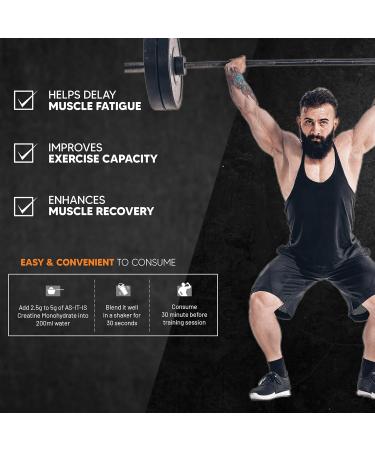 AS-IT-IS Nutrition Creatine Monohydrate 100g - USA Labdoor Certified Gluten-free No Preservatives Pre & Post-Workout Supplement - Buy Online on GoSupps.com