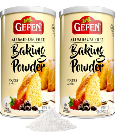 Gefen Aluminum Free Baking Powder, 8oz (2 Pack), Total of 1LB, Gluten Free, Cornstarch Free