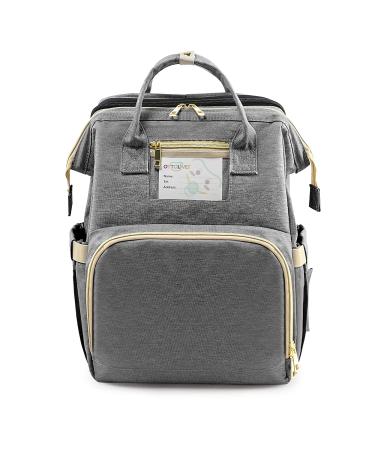OTTOLIVES 3-in-1 Diaper Bag Backpack with Changing Station | Large Capacity Baby Bag for Boys and Girls - Grey - Buy Online on GoSupps.com