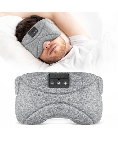 Flashmen Bluetooth Sleep Mask Headphone with White Noise Blackout Light Ice-Feeling Extra Soft Modal Lining Sleep Eye Mask Ultra-Thin Sleeping Headphones